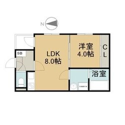 ハーモニーテラス城北町Iの物件間取画像